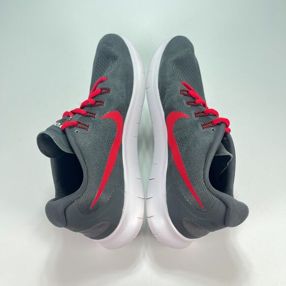Nike Free Run 2017 Dark Grey Red Swoosh Running Shoes AA1156-991 Women's Size 9 - Picture 7 of 10